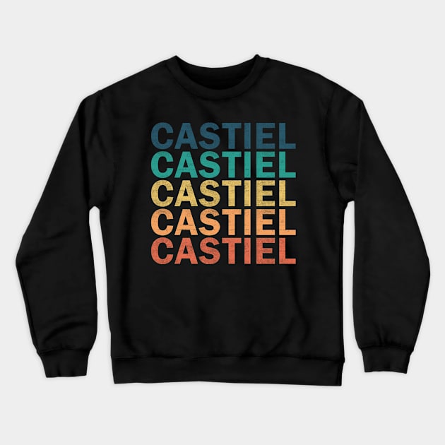 Castiel Name T Shirt - Castiel Vintage Retro Name Gift Item Tee Crewneck Sweatshirt by henrietacharthadfield